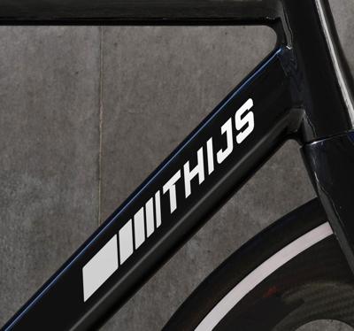 Sportieve stijl Fiets naamsticker