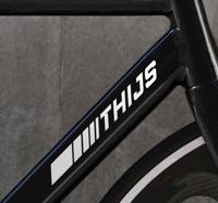 Sportieve stijl Fiets naamsticker