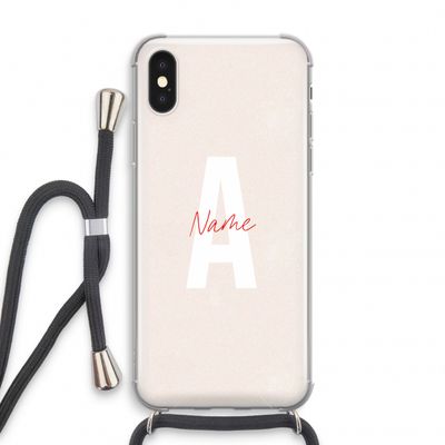 Strawberry Milkshake: iPhone X Transparant Hoesje met koord