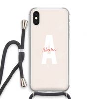 Strawberry Milkshake: iPhone X Transparant Hoesje met koord