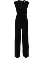 Norma Kamali ruched plunge jumpsuit - Noir