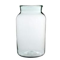 Cilinder vaas / bloemenvaas transparant glas 52 x 29 cm   -