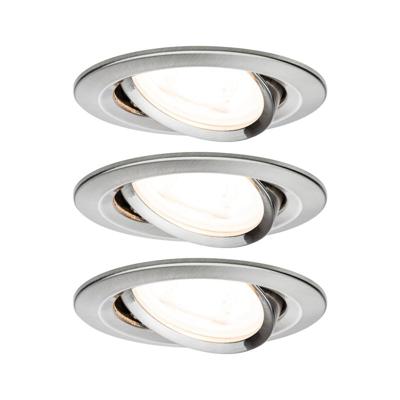 Paulmann 93429 Nova Inbouwlamp Set van 3 stuks LED GU10 19.5 W IJzer (geborsteld)