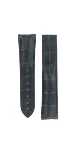 Horlogeband Omega 43113425103001 / 98000408 / De Ville Krokodillenleer Blauw 21mm