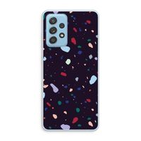 Dark Rounded Terrazzo: Samsung Galaxy A73 Transparant Hoesje
