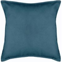 Bank/sierkussens huiskamer Sophia - 55 x 55 cm - Blauw - polyester - met rits