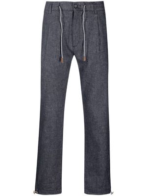 Eleventy jean à taille à lien de resserrage - Bleu