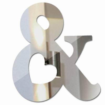 2 PC'S Home Decoratie creatieve persoonlijkheid Engelse letters acryl spiegel 3D DIY muur stickers (&)