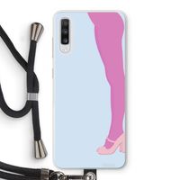 Pink panty: Samsung Galaxy A70 Transparant Hoesje met koord