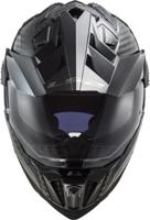 LS2 endurohelm "mx701 explorer carbon solid", materiaal: gelakt carbon, dubbele d-sluiting helmet mx701 exp.car. solid xxl black
