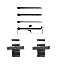 Accessoireset, schijfremblok ATE, u.a. für Mercedes-Benz