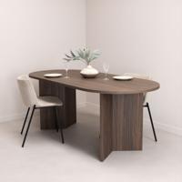 Stalux Ovale Eettafel Nina 200 x 90cm - notenhout - Ovaal