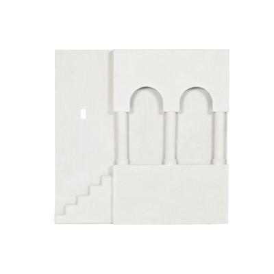 Wanddecoratie Home ESPRIT Wit Scandi 80 x 6,5 x 80 cm