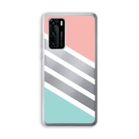 Strepen pastel: Huawei P40 Transparant Hoesje