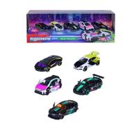 MAJORETTE - SL Neon Racer Cadeaupakket met 5 voertuigen - Geschikt voor kinderen vanaf 3 jaar