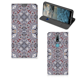 Nokia 2.4 Standcase Flower Tiles