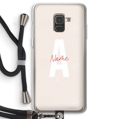 Strawberry Milkshake: Samsung Galaxy A8 (2018) Transparant Hoesje met koord
