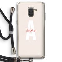 Strawberry Milkshake: Samsung Galaxy A8 (2018) Transparant Hoesje met koord