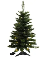 Own Tree Siberian verlichte tafelmodel kunstkerstboom groen 90cm