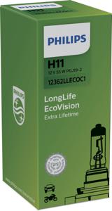 Philips LongLife EcoVision Type lamp: H11, verpakking van 1, koplamp voor auto