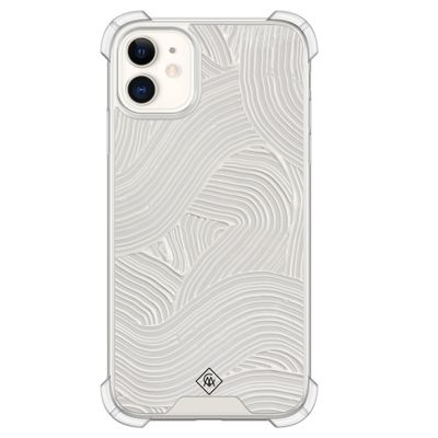 iPhone 11 shockproof hoesje - Abstract beige waves