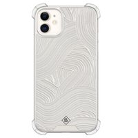iPhone 11 shockproof hoesje - Abstract beige waves