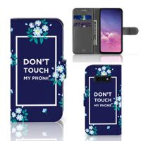 Samsung Galaxy S10e Portemonnee Hoesje Flowers Blue DTMP