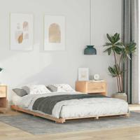 Bedframe Bruin 135 x 190 cm Massief grenenhout