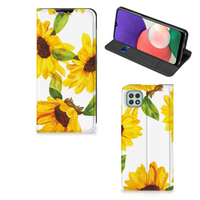 Smart Cover voor Samsung Galaxy A22 5G Zonnebloemen - thumbnail