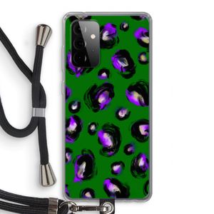 Green Cheetah: Samsung Galaxy A72 5G Transparant Hoesje met koord