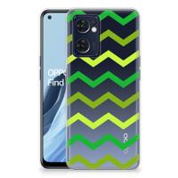 OPPO Reno 7 5G | Find X5 Lite | TPU bumper | Zigzag Groen