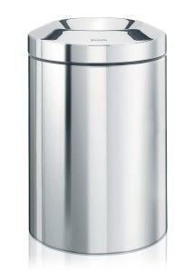 Brabantia Papierbak met vlamdover 7 liter - Brilliant Steel