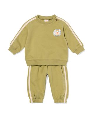 HEMA Babykledingset comfy fit jersey groen (groen)