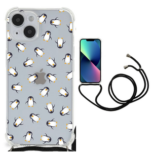 Doorzichtige Silicone Hoesje voor iPhone 14 Pinguïn