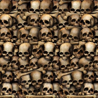 Halloween scenensetter schedels