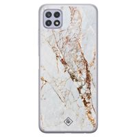 Samsung Galaxy A22 5G siliconen hoesje - Marmer goud Samsung Galaxy A22 5G siliconen hoesje - Marmer goud