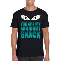 You are my midnight snack Halloween zombie t-shirt zwart heren