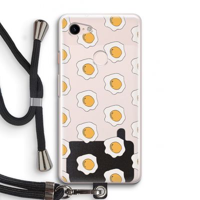Bacon to my eggs #1: Pixel 3 Transparant Hoesje met koord