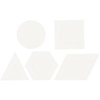 Creativ Company Kruissteken karton, geometrisch, afm 10-17 cm, wit, 20 stuk/ 1 doos