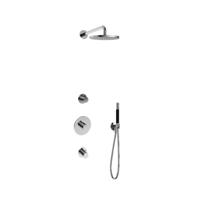 Hotbath Cobber - Inbouw Regendoucheset - Thermostatisch - Wandarm 38.5 cm - Hoofddouche 200 mm - Staafhanddouche - Waterbesparend - V01