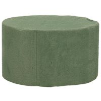 Rond groen steekschuim/oase blok nat 10 x 6 cm   -