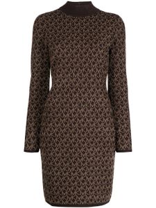 Michael Michael Kors robe courte à motif monogrammé - Marron