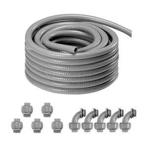 VEVOR 30,5 m PVC gegolfde slang flexibele slang gegolfde buisisolatie buisbescherming 12,7 mm