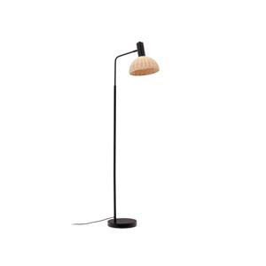 Kave Home Vloerlamp Damila Rotan, 168cm - Zwart