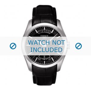 Horlogeband Tissot T0354101605100A XS / T610028591 Leder Zwart 22mm