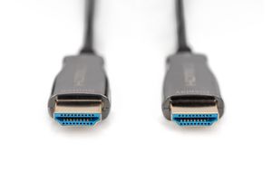 Digitus AK-330125-100-S HDMI-kabel HDMI / Glasvezel Aansluitkabel HDMI-A-stekker, HDMI-A-stekker 10.00 m Zwart 4K UHD