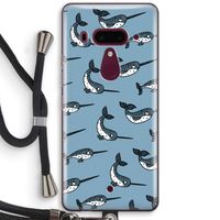 Narwhal: HTC U12+ Transparant Hoesje met koord