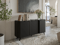 Dressoir VOLACHO 3 deuren zwart