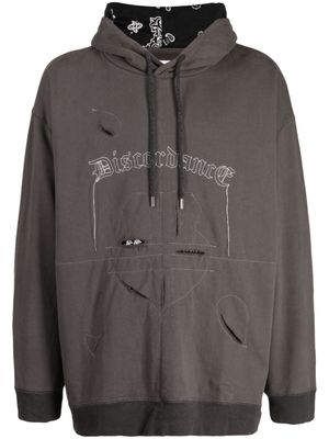 Children Of The Discordance hoodie en coton à logo brodé - Gris