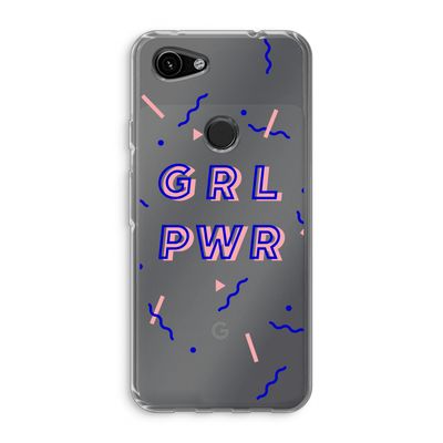 GRL PWR: Google Pixel 3a Transparant Hoesje